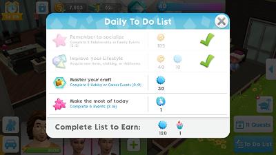 the sims mobile daily tasks - Rachybop