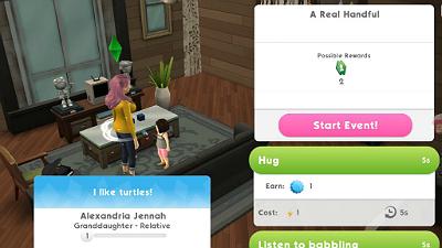 The Sims Mobile: Aging and Earning Traits